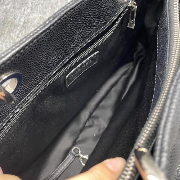 100% Authentic CHANEL GST Black Caviar Tote Bag - Picture 12 of 15
